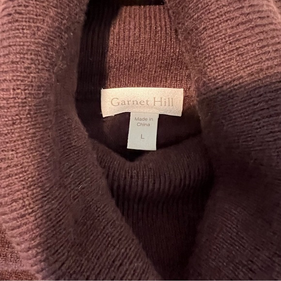 Garnet Hill Rich Burgundy Turtleneck Sweater - Picture 3 of 5
